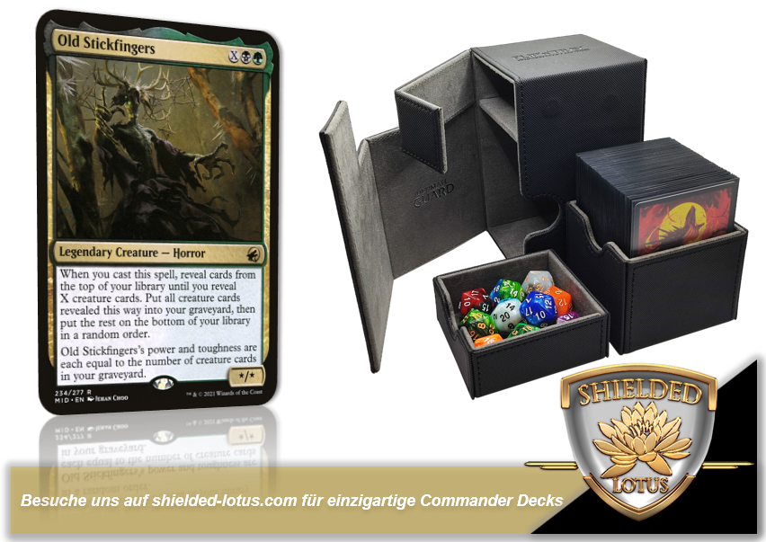 MTG Magic 100-Karten Commander Deck - Old Stickfingers (Friedhof) Grün/Schwarz
