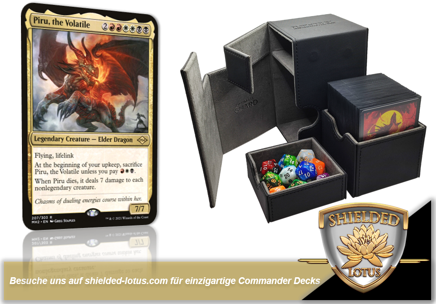 MTG Magic 100-Karten Commander Deck - Piru, the Volatile (Dragon's Madness)