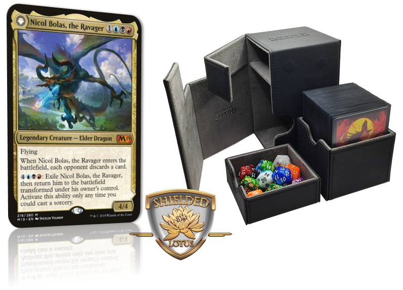 MTG Magic the Gathering Commander Deck - Nicol Bolas, the Ravager // N Shielded Lotus MTG Magic the Gathering Commander Deck - Nicol Bolas, the Ravager // N Shielded Lotus