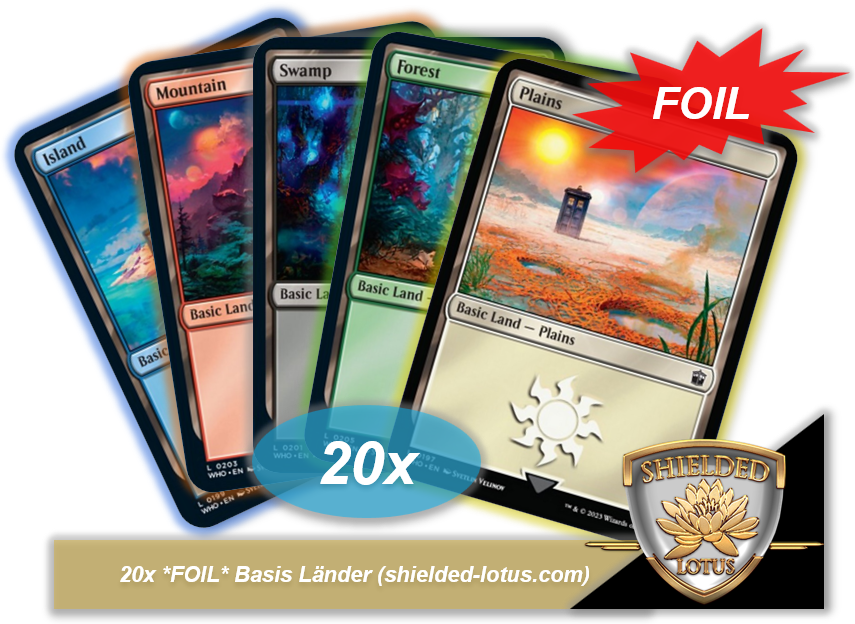 MTG Basis Länder Paket - 20x FOIL Basis Länder