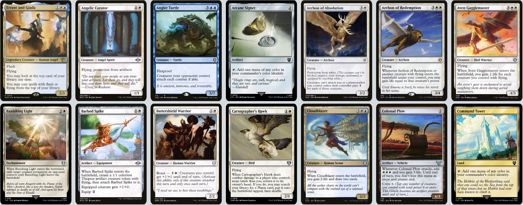 MTG Magic the Gathering Commander Deck - Errant and Giada (Angel & Birds)
