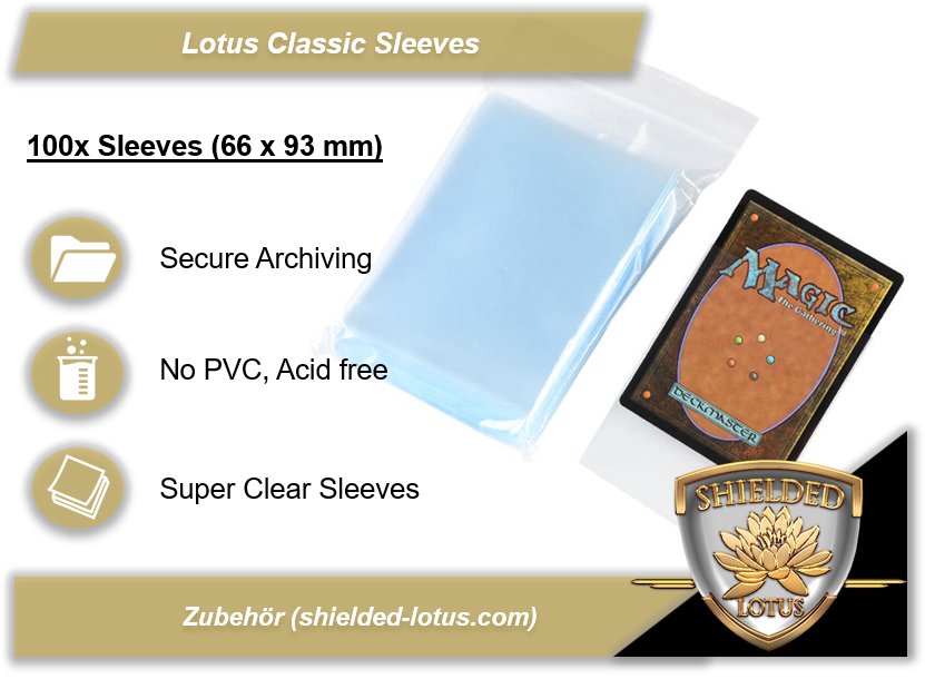 Shielded Lotus - 100x Classic Sleeves transparent (MTG)