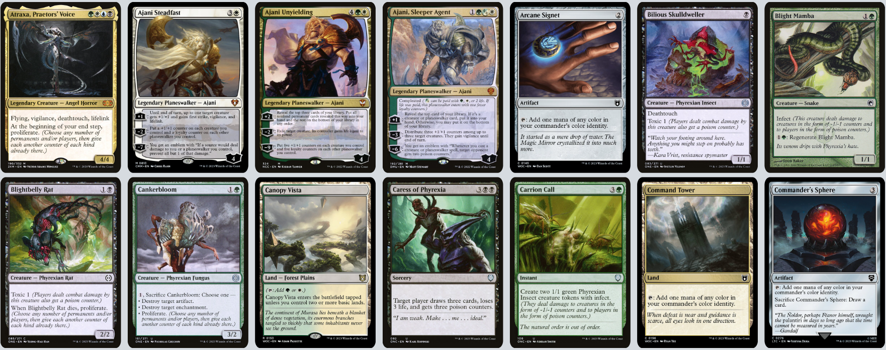 MTG Magic the Gathering Commander Deck - Atraxa, Paetor's Voice (Poison & Planeswalker)