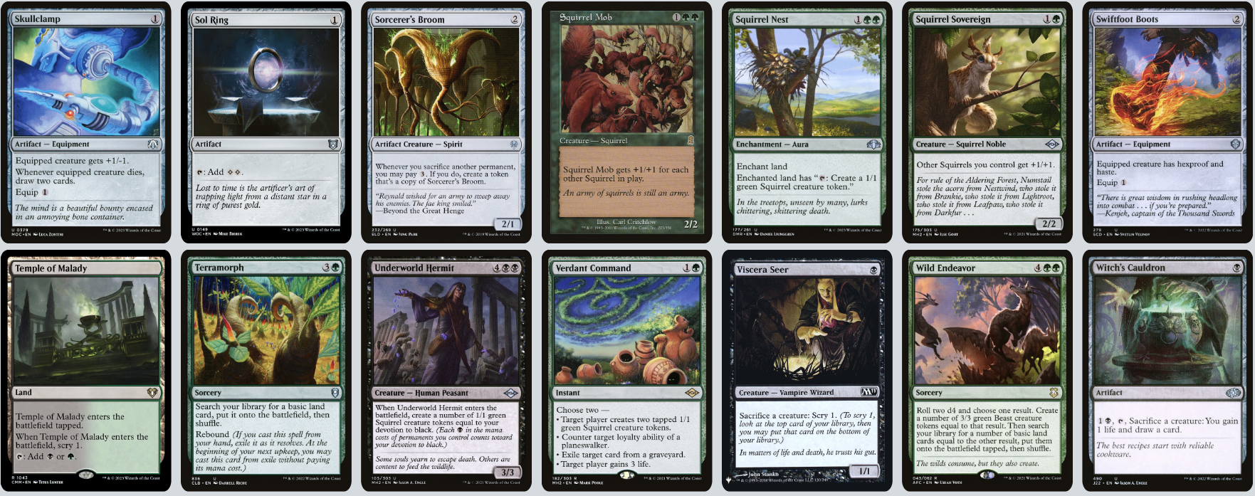 MTG Magic the Gathering Commander Deck - Chatterfang, Squirrel General (Squirrel Aristocrats)