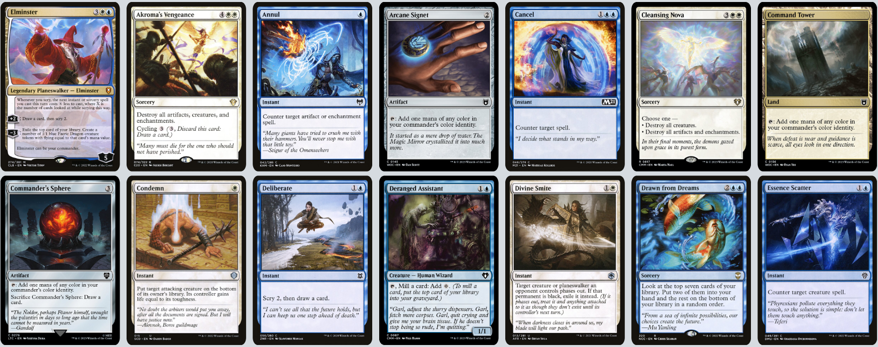 MTG Magic 100-Karten Commander Deck - Elminster Planeswalker (Wizards, Zauberer)
