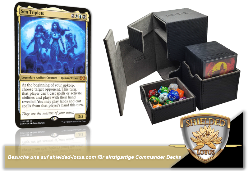 MTG Magic the Gathering Commander Deck - Sen Triplets (Stax, Control) Shielded Lotus MTG Magic the Gathering Commander Deck - Sen Triplets (Stax, Control) Shielded Lotus