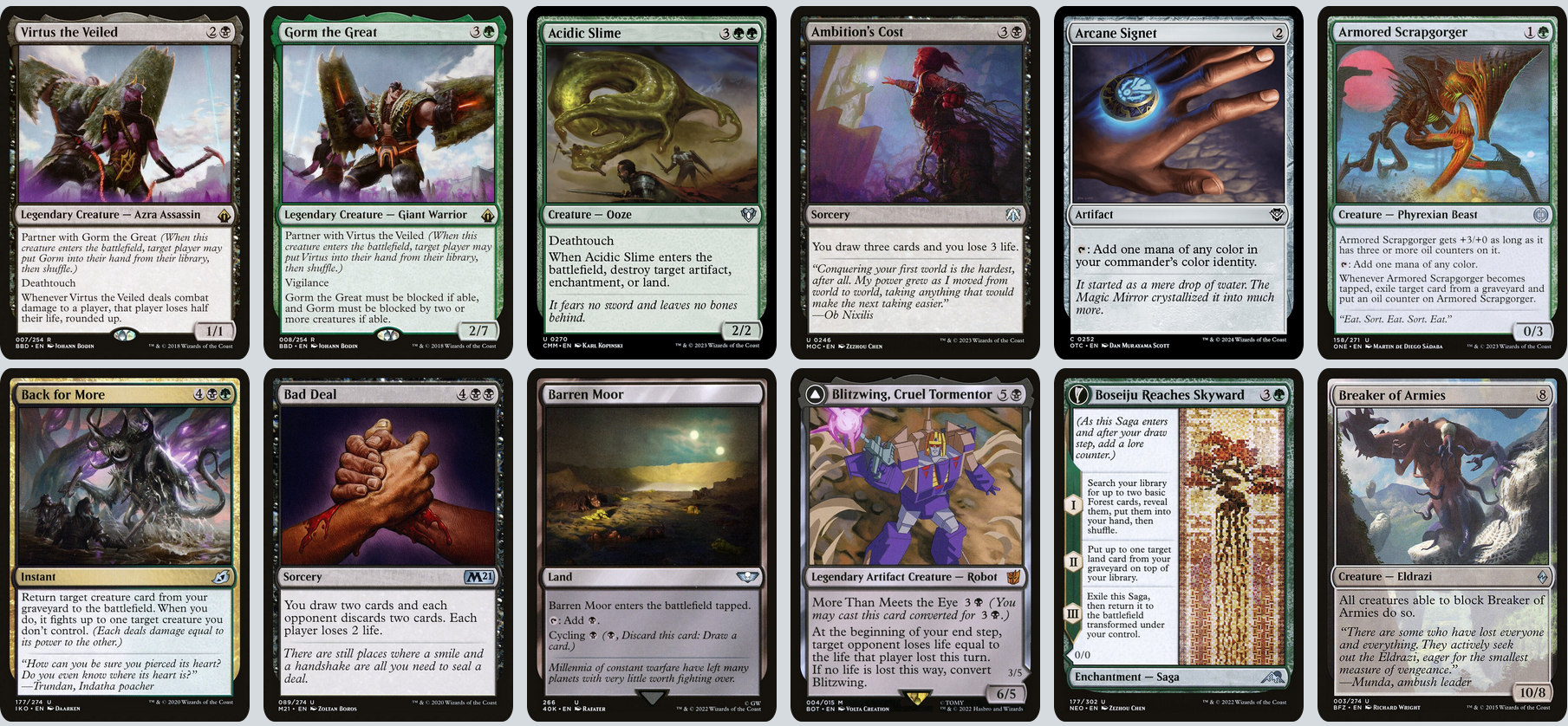 MTG Magic the Gathering Commander Deck - Virtus the Veiled & Gorm the Great (Partners)
