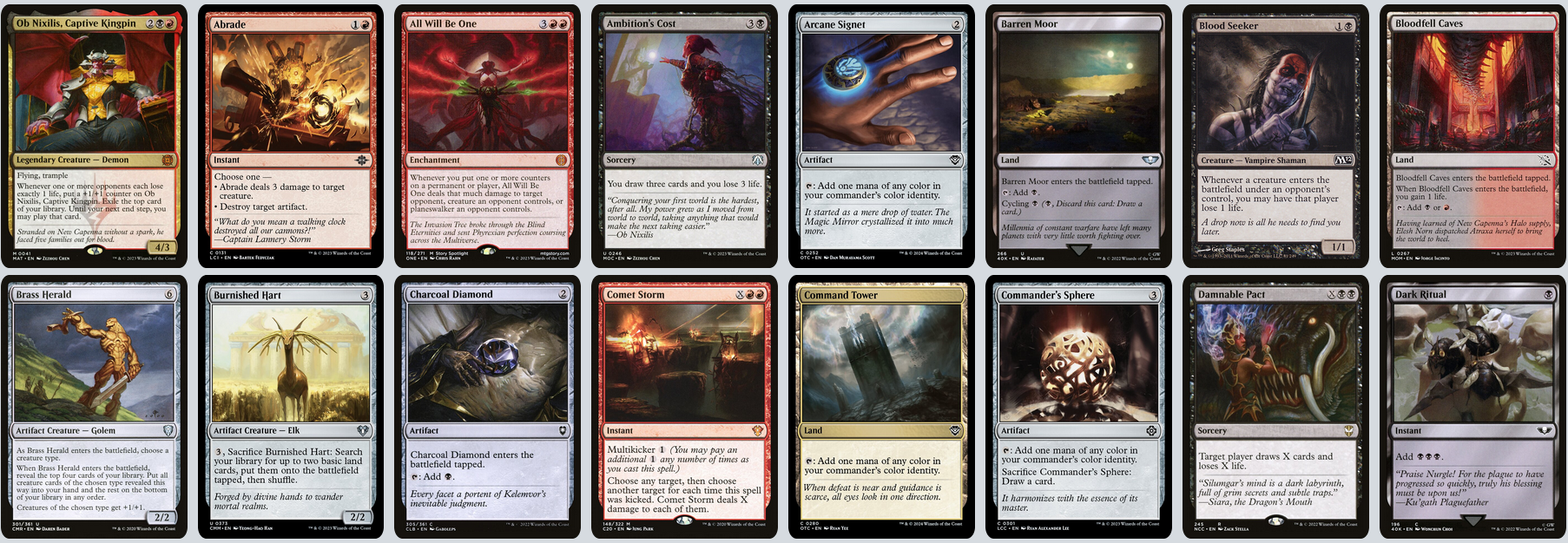 MTG Magic the Gathering Commander Deck - Ob Nixilis, Captive Kingpin (Rakdos Demons)