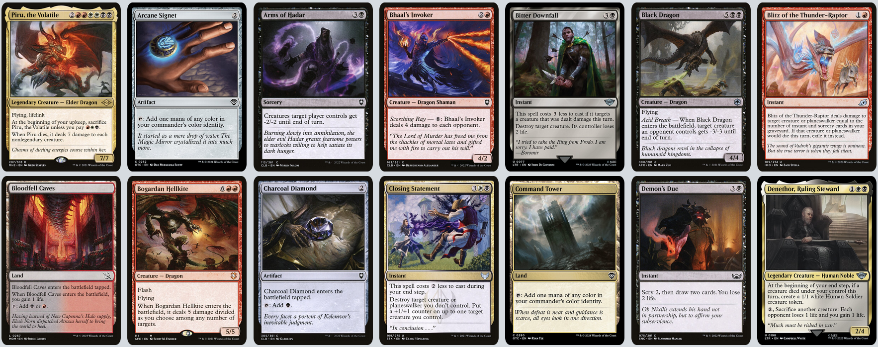 MTG Magic 100-Karten Commander Deck - Piru, the Volatile (Dragon's Madness)