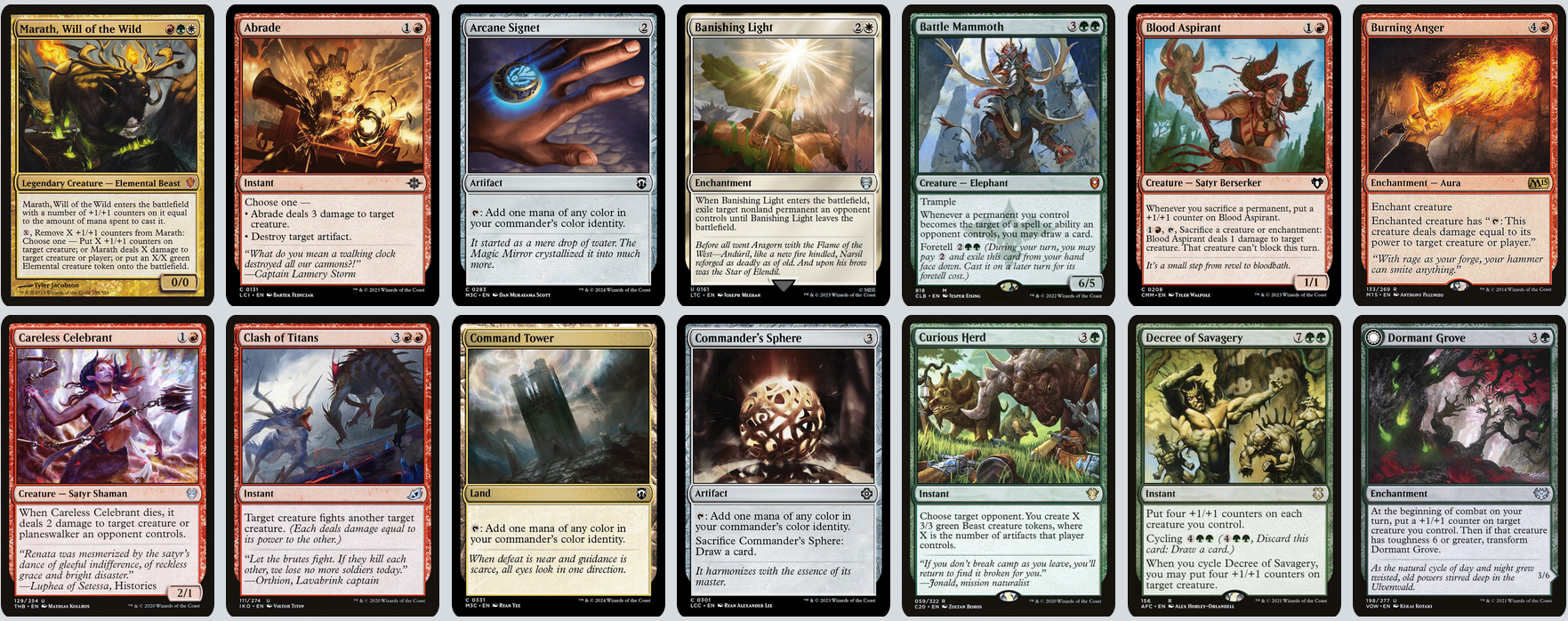 MTG Magic 100-Karten Commander Deck - Marath, Will of the Wild