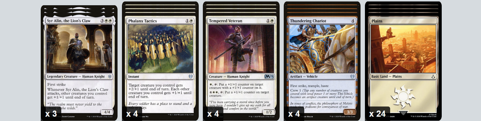 MTG Magic the Gathering 60 Karten Deck - Lena, selbstloser Champion (White Knights)