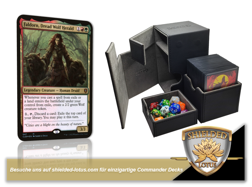 MTG Magic 100-Karten Commander Deck - Faldorn, Dread Wolf Herald (Exile Spells) MTG Magic 100-Karten Commander Deck - Faldorn, Dread Wolf Herald (Exile Spells)