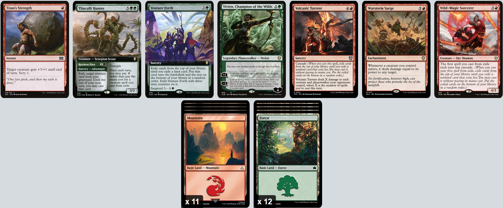 MTG Magic 100-Karten Commander Deck - Faldorn, Dread Wolf Herald (Exile Spells)