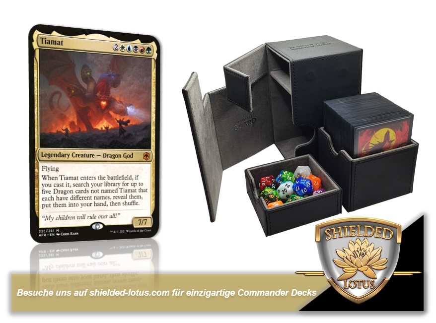 MTG Magic 100-Karten Commander Deck - Tiamat (Dragons) Shielded Lotus MTG Magic 100-Karten Commander Deck - Tiamat (Dragons) Shielded Lotus