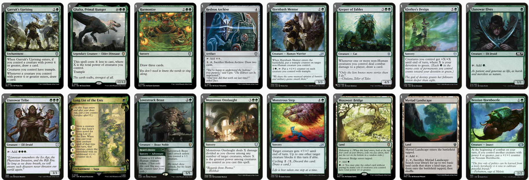MTG Magic the Gathering Commander Deck - Ghalta, Stampede Tyrant (Mono Green Stompy)