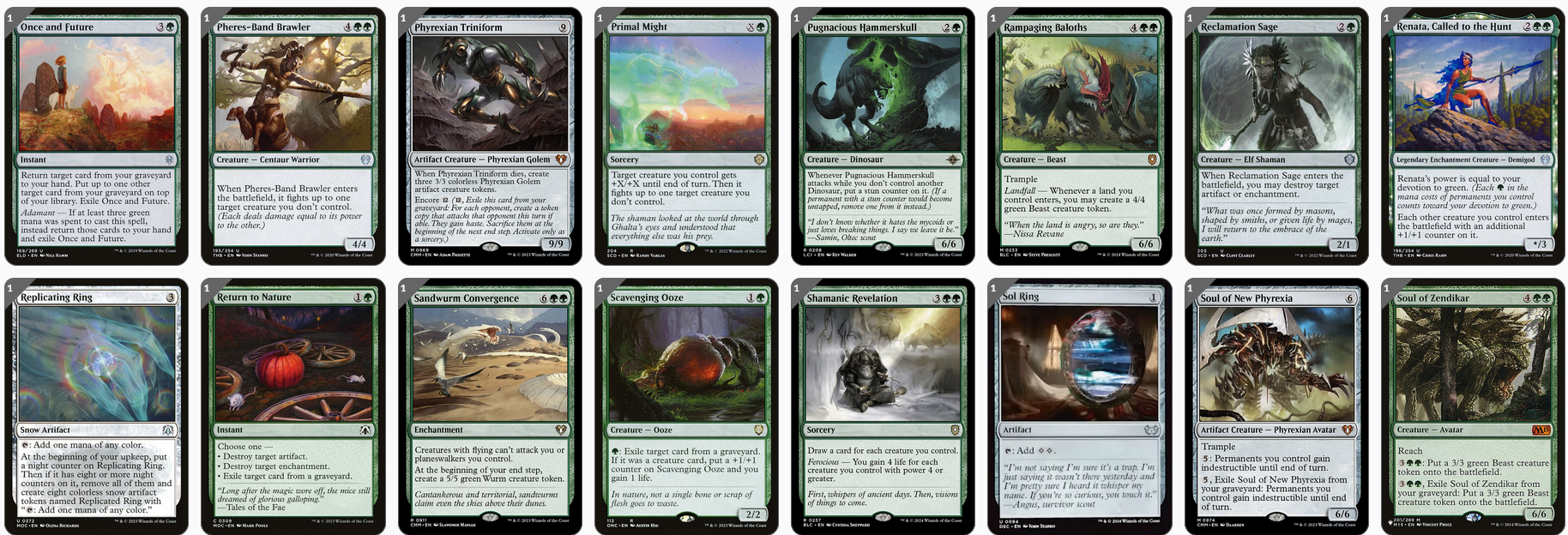 MTG Magic the Gathering Commander Deck - Ghalta, Stampede Tyrant (Mono Green Stompy)