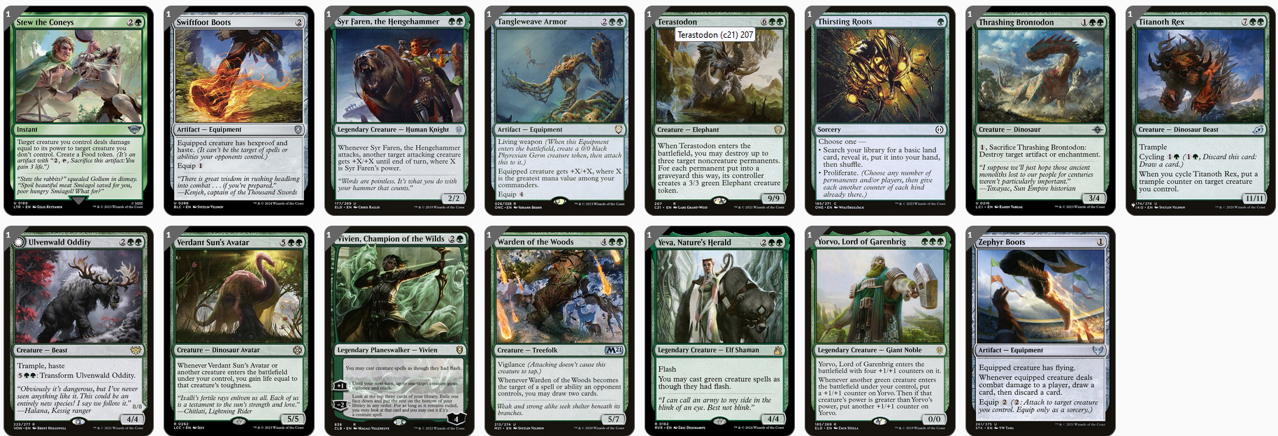 MTG Magic the Gathering Commander Deck - Ghalta, Stampede Tyrant (Mono Green Stompy)
