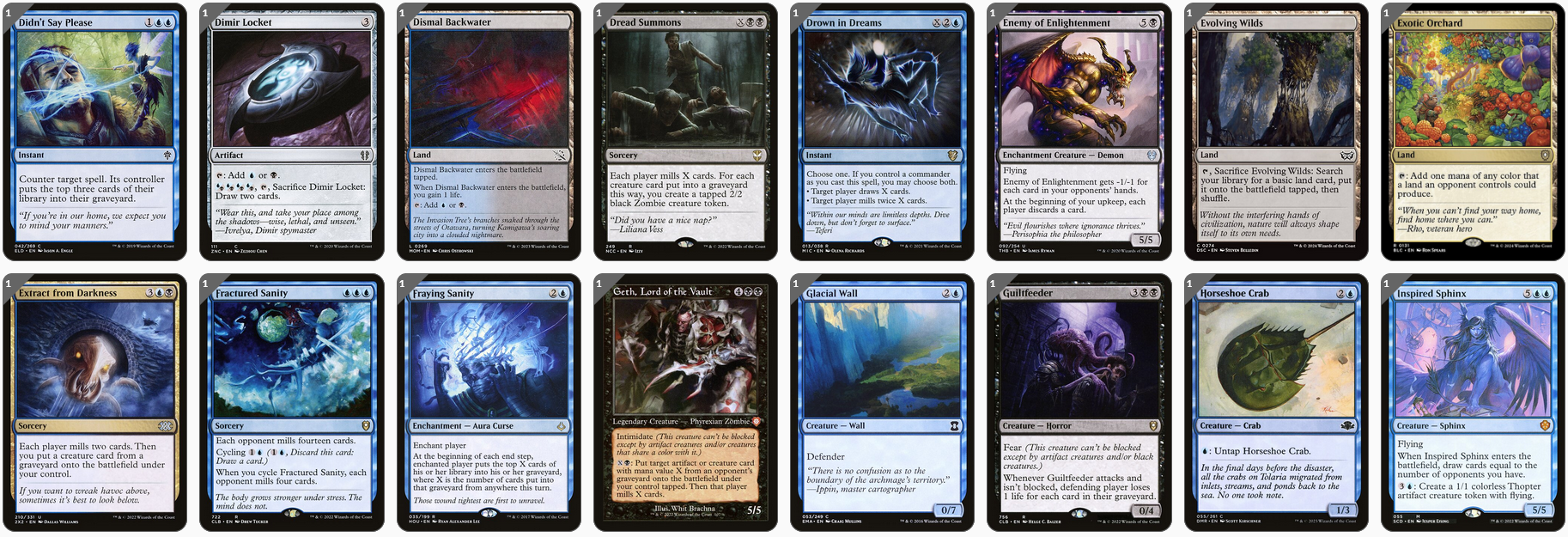 MTG Magic 100-Karten Commander Deck - Phenax, God of Deception (Mill, Friedhof)