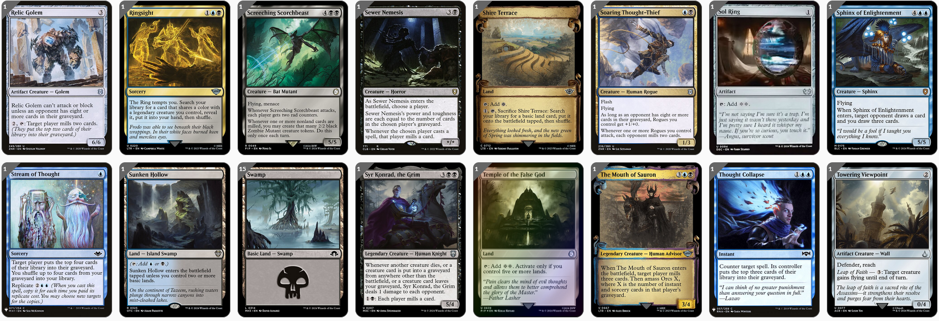 MTG Magic 100-Karten Commander Deck - Phenax, God of Deception (Mill, Friedhof)