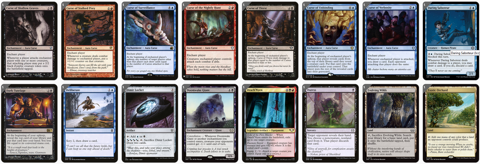 MTG Magic the Gathering Commander Deck - Lynde, Cheerful Tormentor (Curse, Flüche)