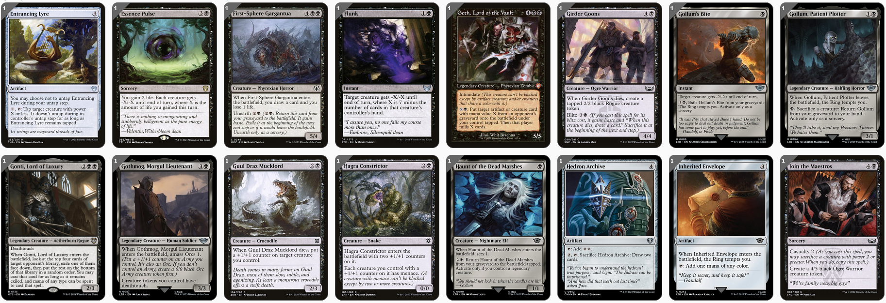 MTG Magic the Gathering Commander Deck - Mirri the Cursed (Mono Black)