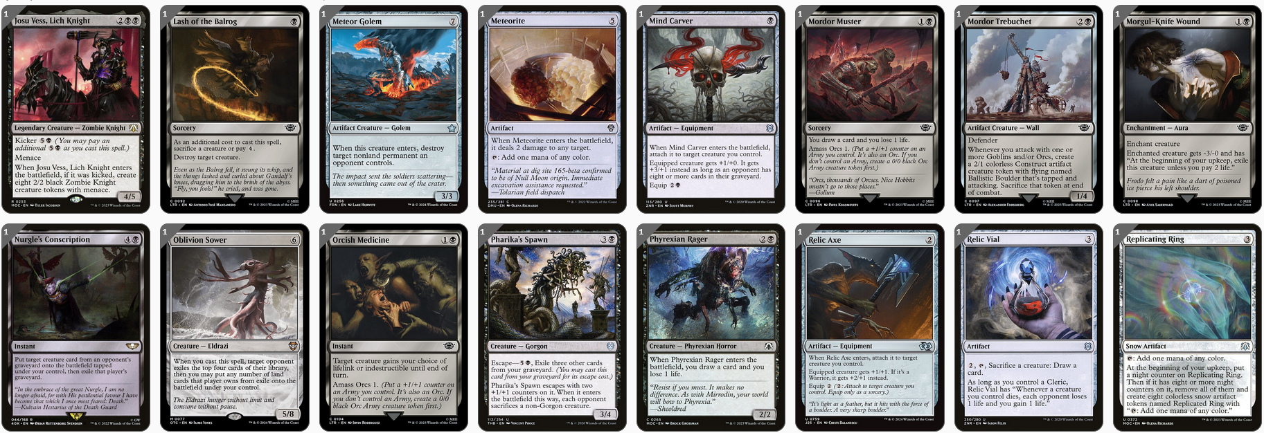 MTG Magic the Gathering Commander Deck - Mirri the Cursed (Mono Black)