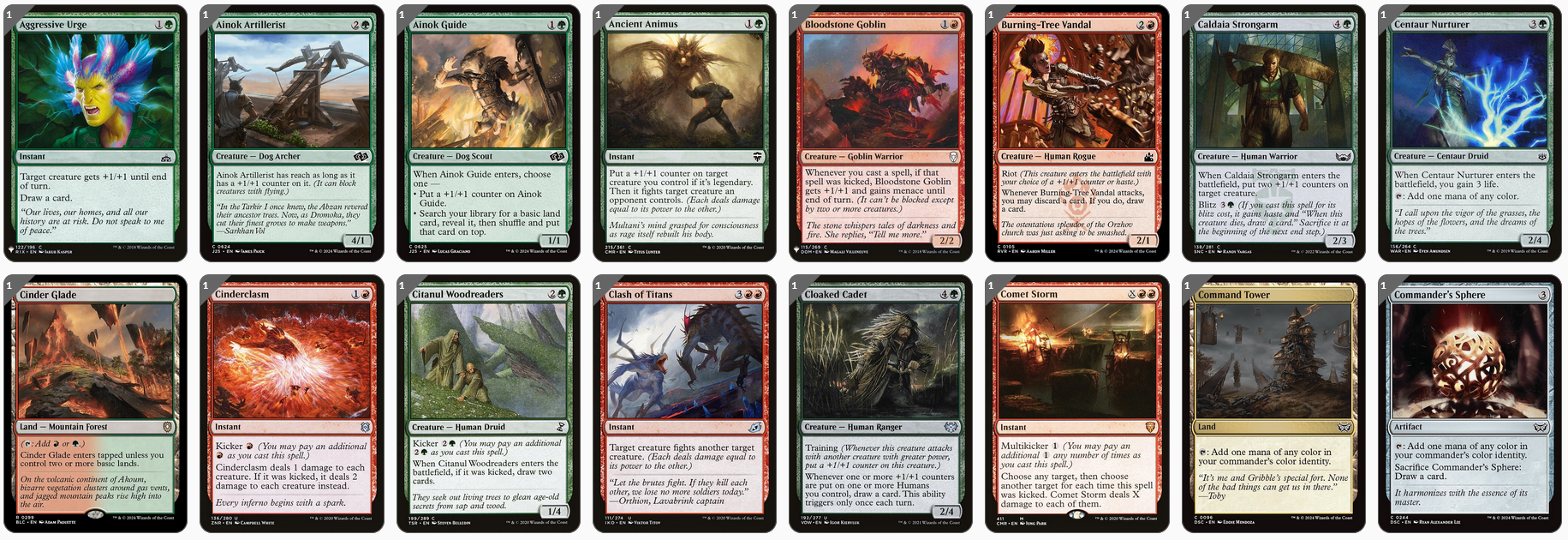 MTG Magic 100-Karten Commander Deck - Hallar, the Firefletcher (Gruul Face Damage)