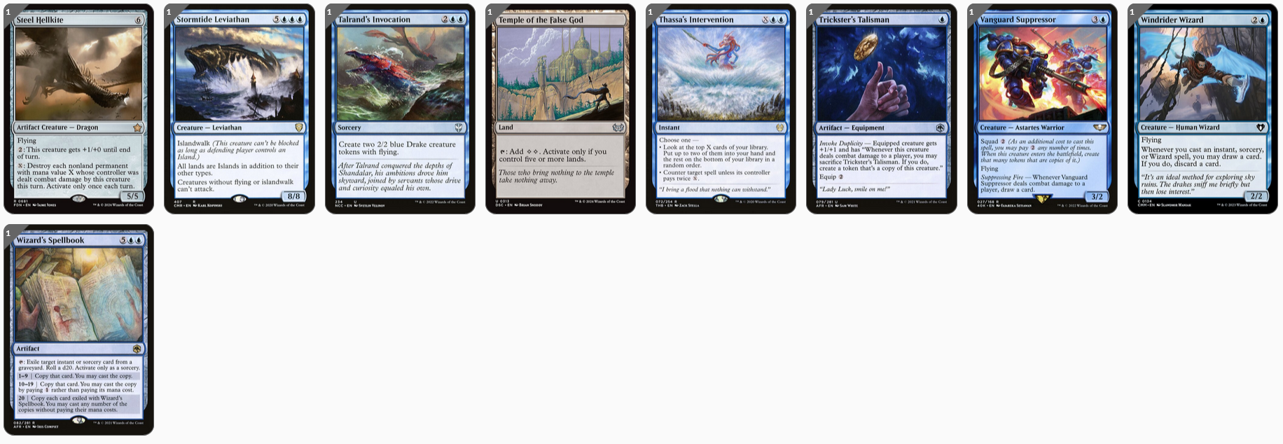 MTG Magic the Gathering Commander Deck - Talrand, Sky Summoner (Spellslinger, Drakes)