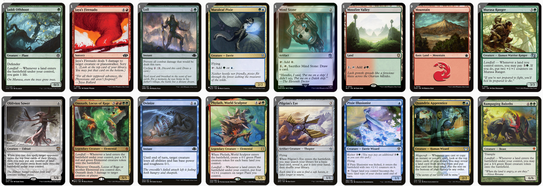 MTG Magic the Gathering Commander Deck - Flubs, the Fool (Landfall)
