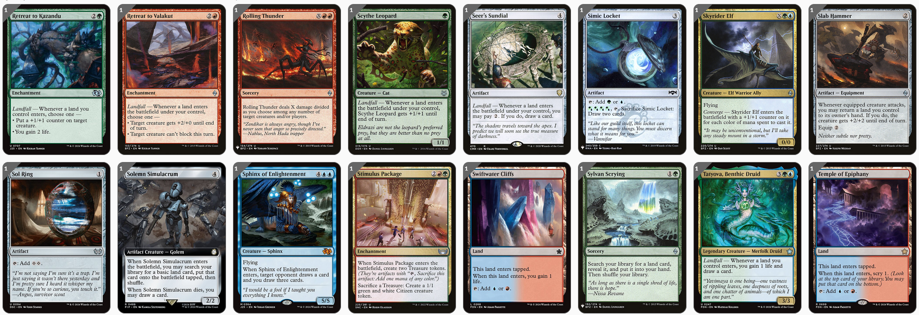 MTG Magic the Gathering Commander Deck - Flubs, the Fool (Landfall)