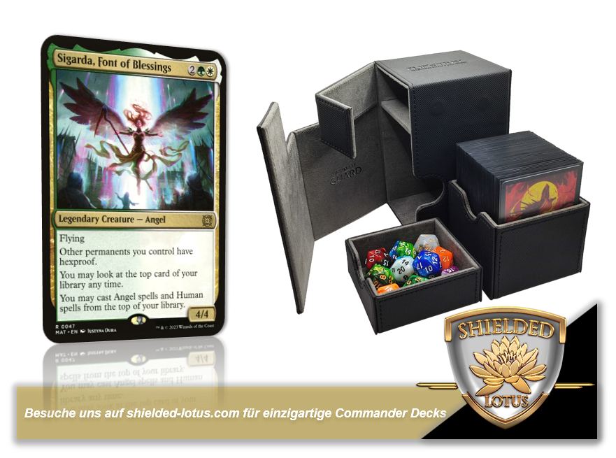 MTG Magic the Gathering Commander Deck - Sigarda, Font of Blessings (Full Protection)