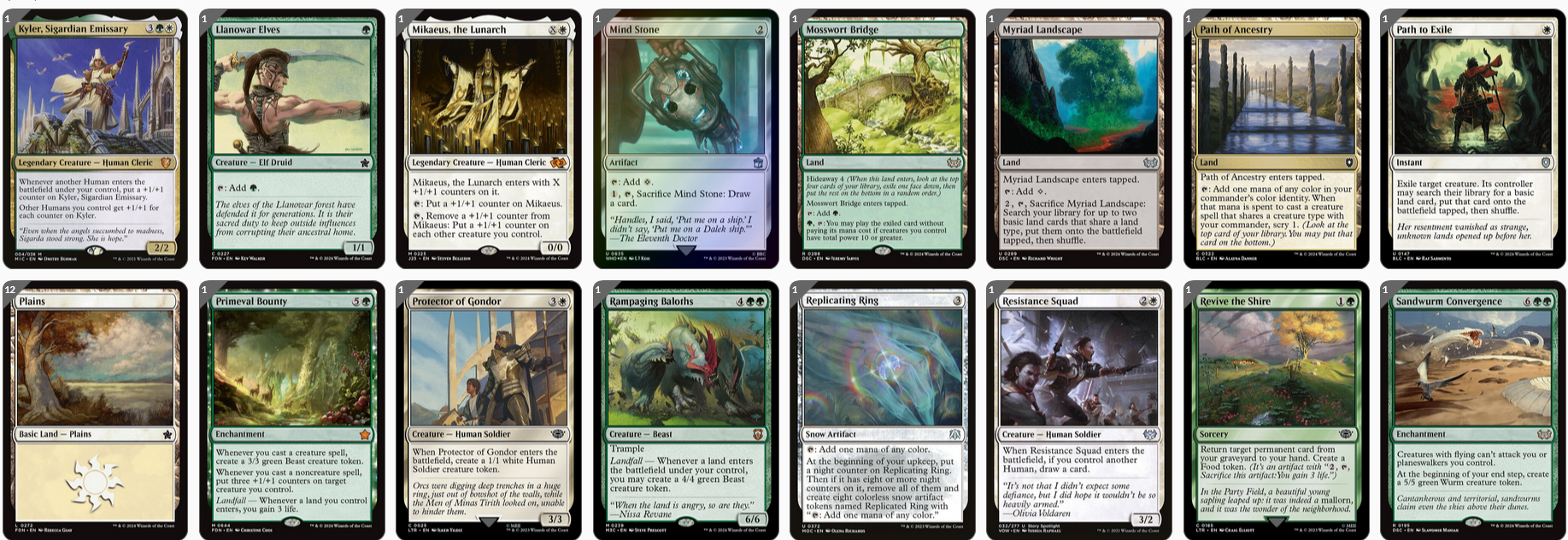 MTG Magic the Gathering Commander Deck - Sigarda, Font of Blessings (Full Protection)