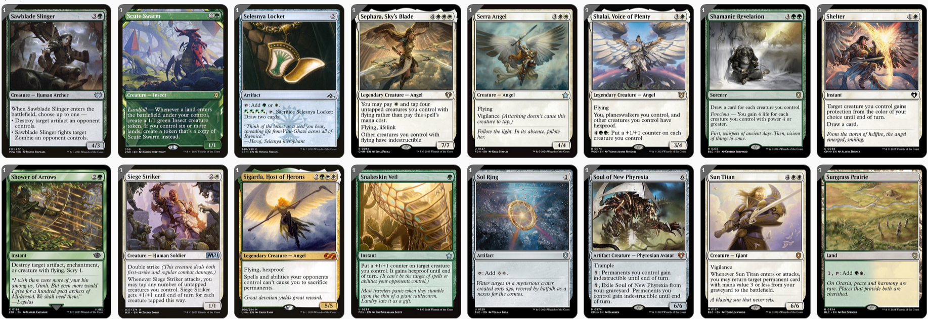 MTG Magic the Gathering Commander Deck - Sigarda, Font of Blessings (Full Protection)