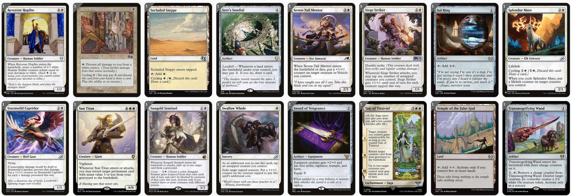 MTG Magic the Gathering Commander Deck - Eight-and-a-Half-Tails (Mono White)