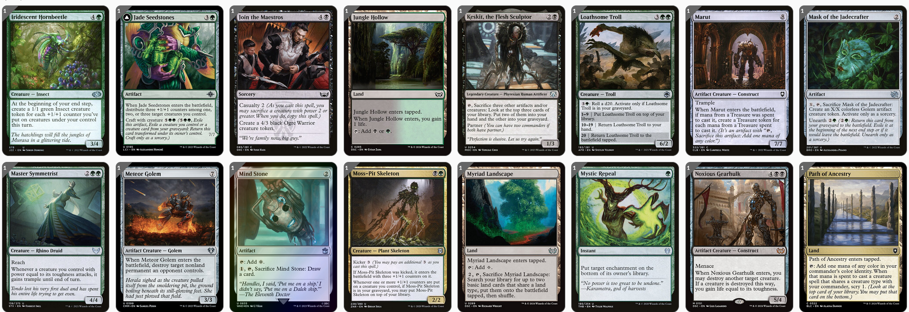 MTG Magic the Gathering Commander Deck - Armix, Filigree Thrasher & Ich-Tekik, Salvage Splicer (Golem & Artifacts)