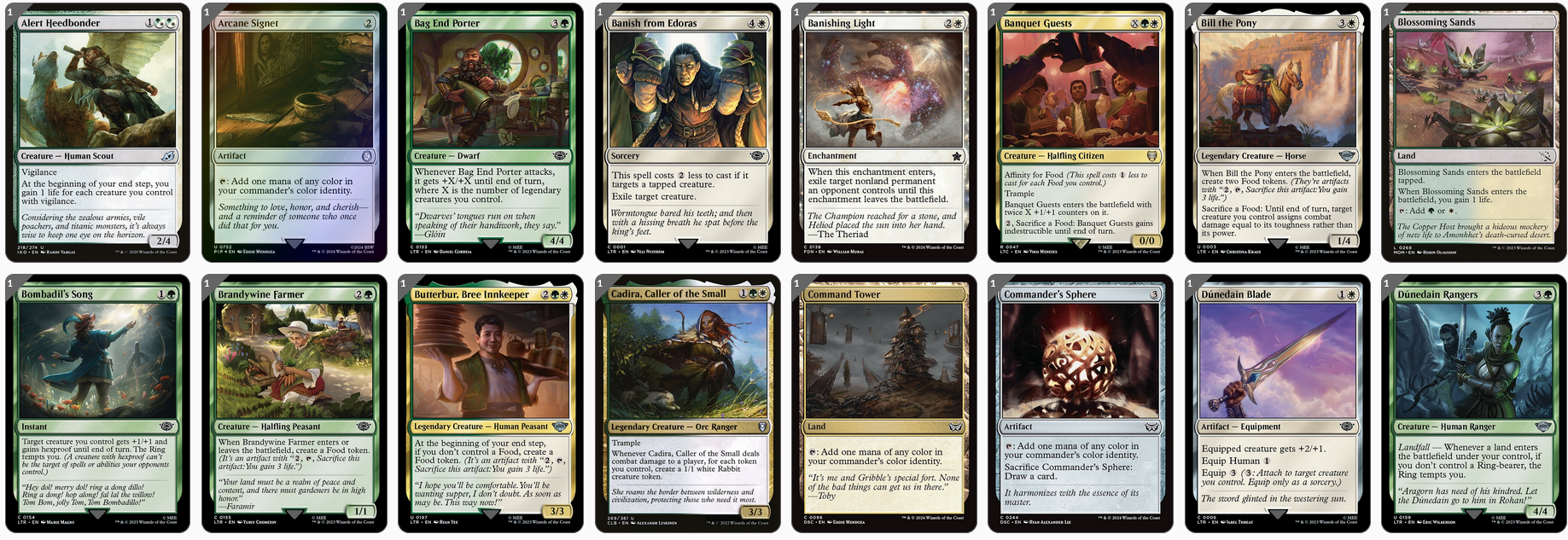 MTG Magic the Gathering Commander Deck - Samwise Gamgee (Food Tokens)