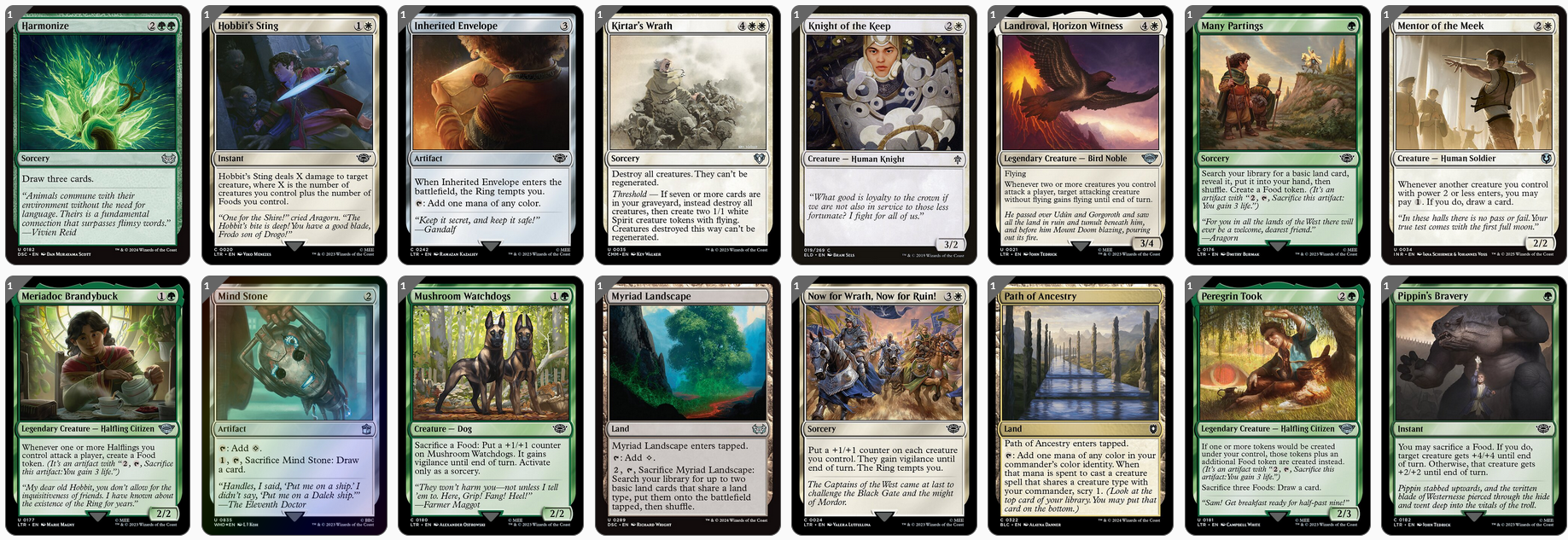 samwise gamgee mtg commander deck Samwise Gamgee LotR FOOD TOKENS Magic MTG Custom Commander Deck