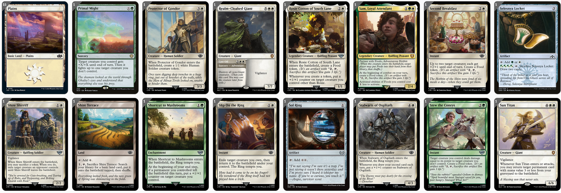 MTG Magic the Gathering Commander Deck - Samwise Gamgee (Food Tokens) Shielded Lotus MTG Magic the Gathering Commander Deck - Samwise Gamgee (Food Tokens) Shielded Lotus