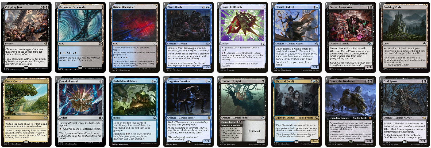 MTG Magic the Gathering Commander Deck - Wilhelt, the Rotcleaver (Undead Zombies)
