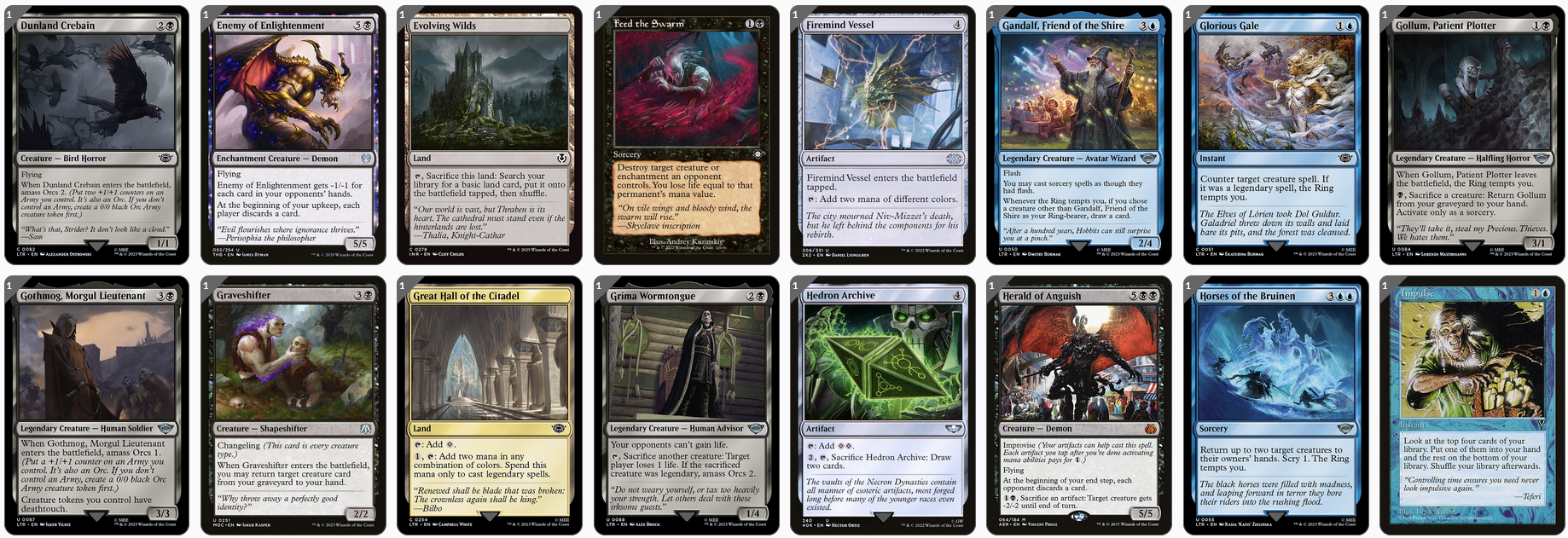 MTG Magic the Gathering Commander Deck - Lord of the Nazgûl (Wraiths)
