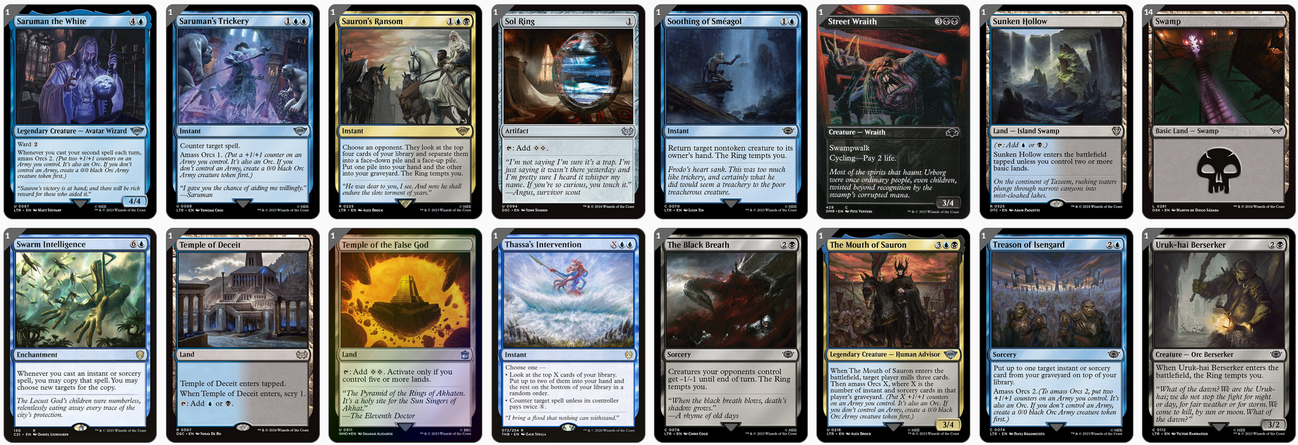 MTG Magic the Gathering Commander Deck - Lord of the Nazgûl (Wraiths)
