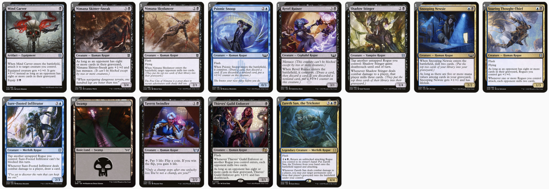 MTG Magic the Gathering 60 Karten Deck - Anowon, the Ruin Thief (Rogue, Mill)