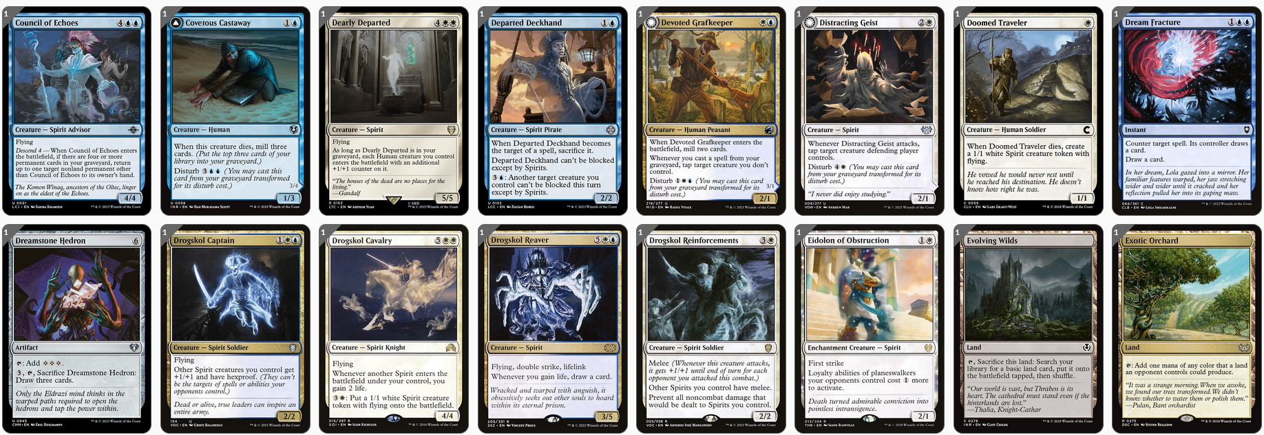 MTG Magic the Gathering Commander Deck - Millicent, Restless Revenant (Spirits)