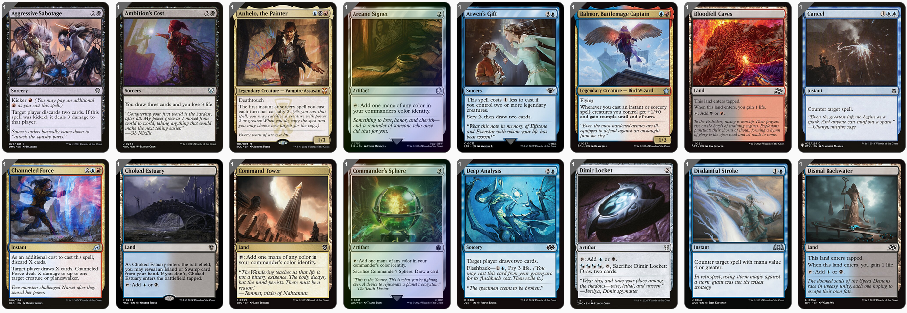 MTG Magic the Gathering Commander Deck - Kess, Dissident Mage (Spellslinger, Token)