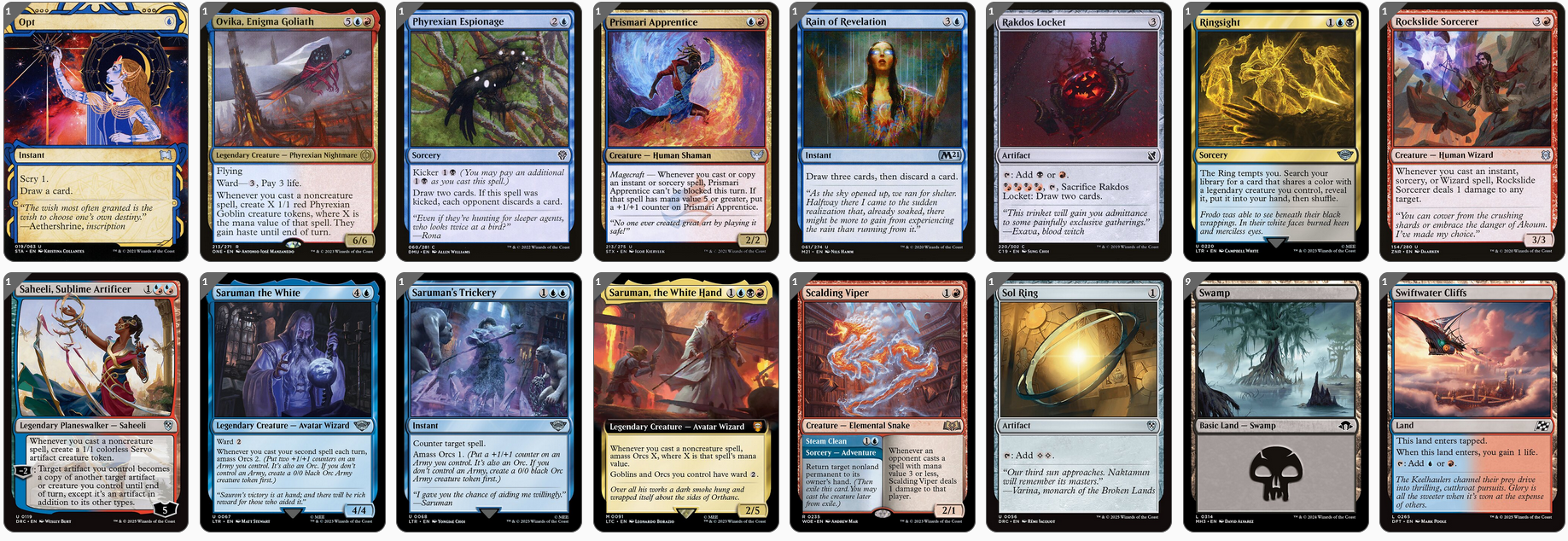 MTG Magic the Gathering Commander Deck - Kess, Dissident Mage (Spellslinger, Token)