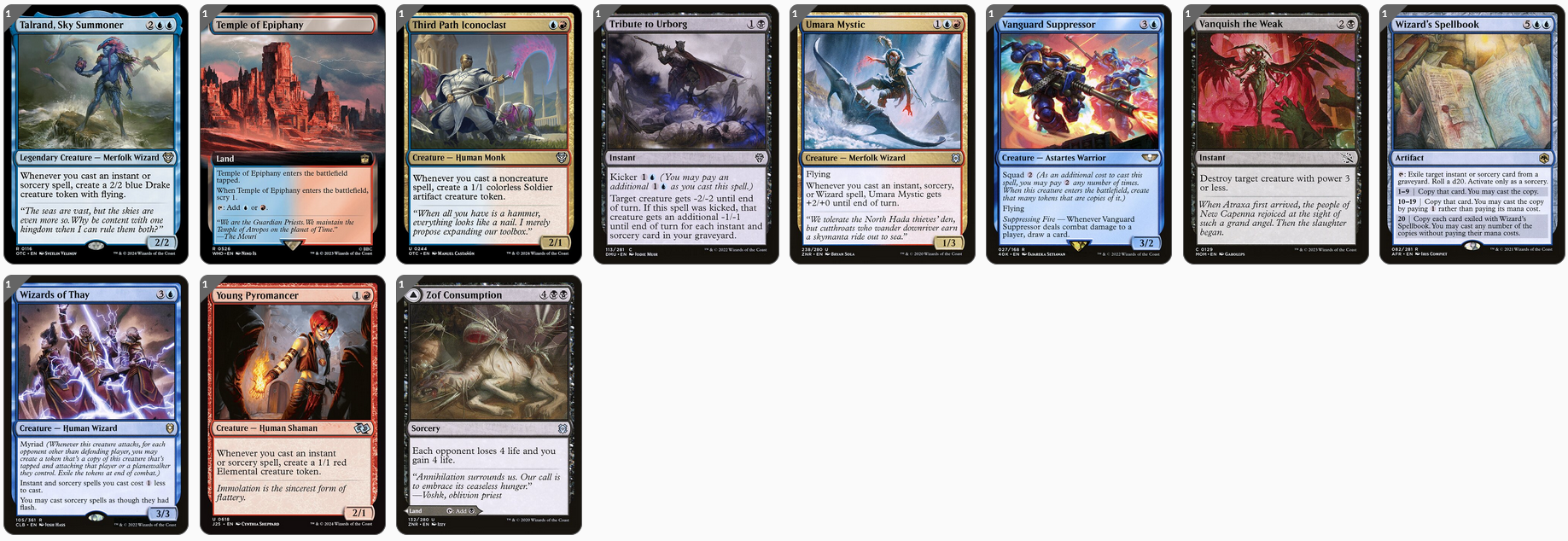 MTG Magic the Gathering Commander Deck - Kess, Dissident Mage (Spellslinger, Token)