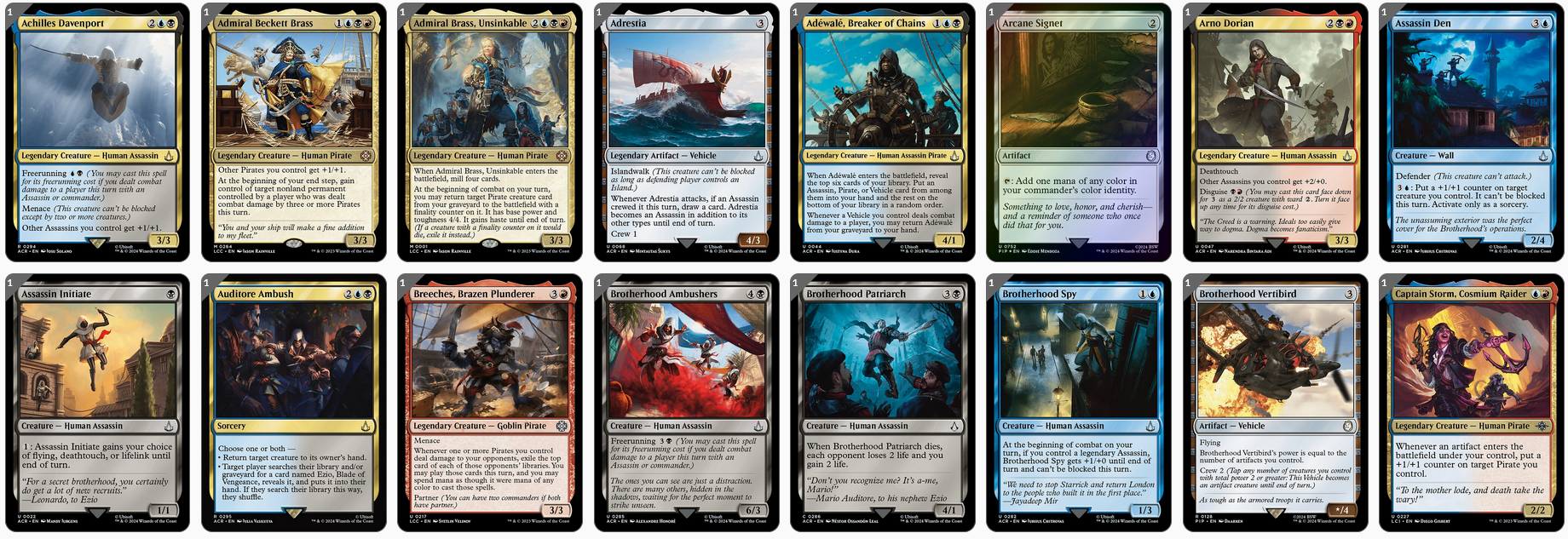MTG Magic the Gathering Commander Deck - Edward Kenway (Vehicles, Pirates & Assassins)