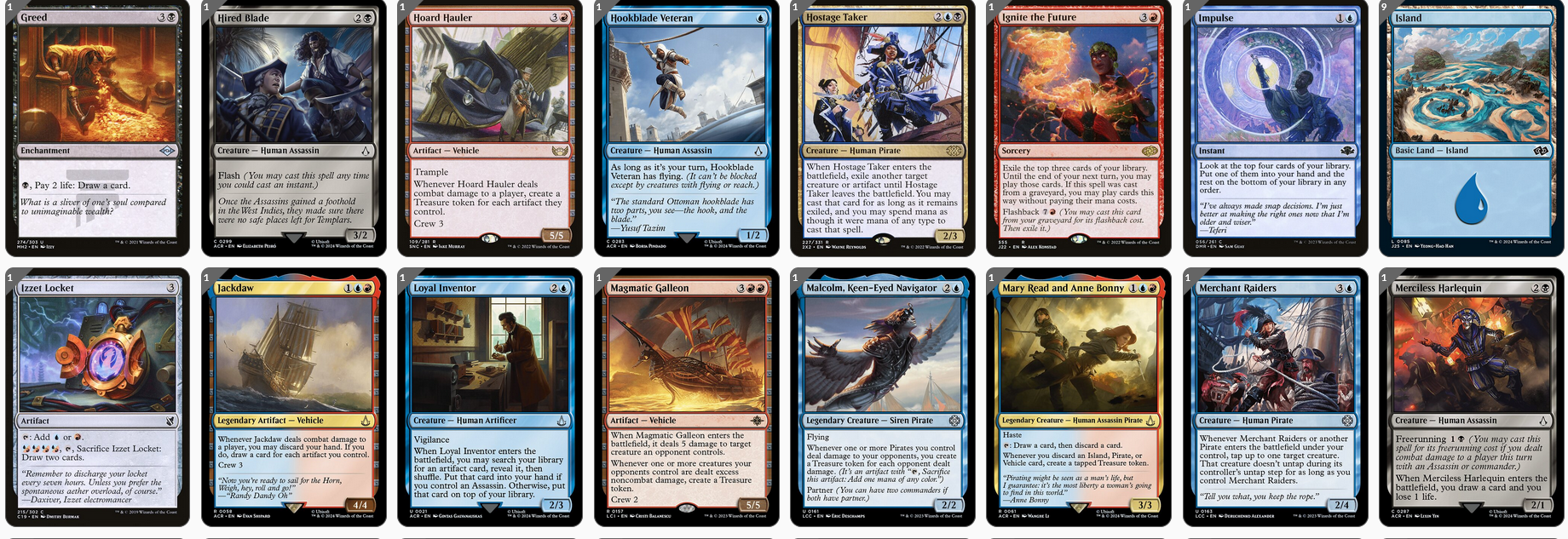 MTG Magic the Gathering Commander Deck - Edward Kenway (Vehicles, Pirates & Assassins)