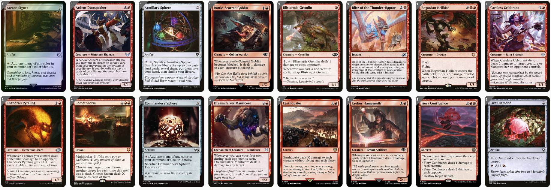 MTG Magic the Gathering Commander Deck - Ojer Axonil, Deepest Might (Mono Red Destruction)