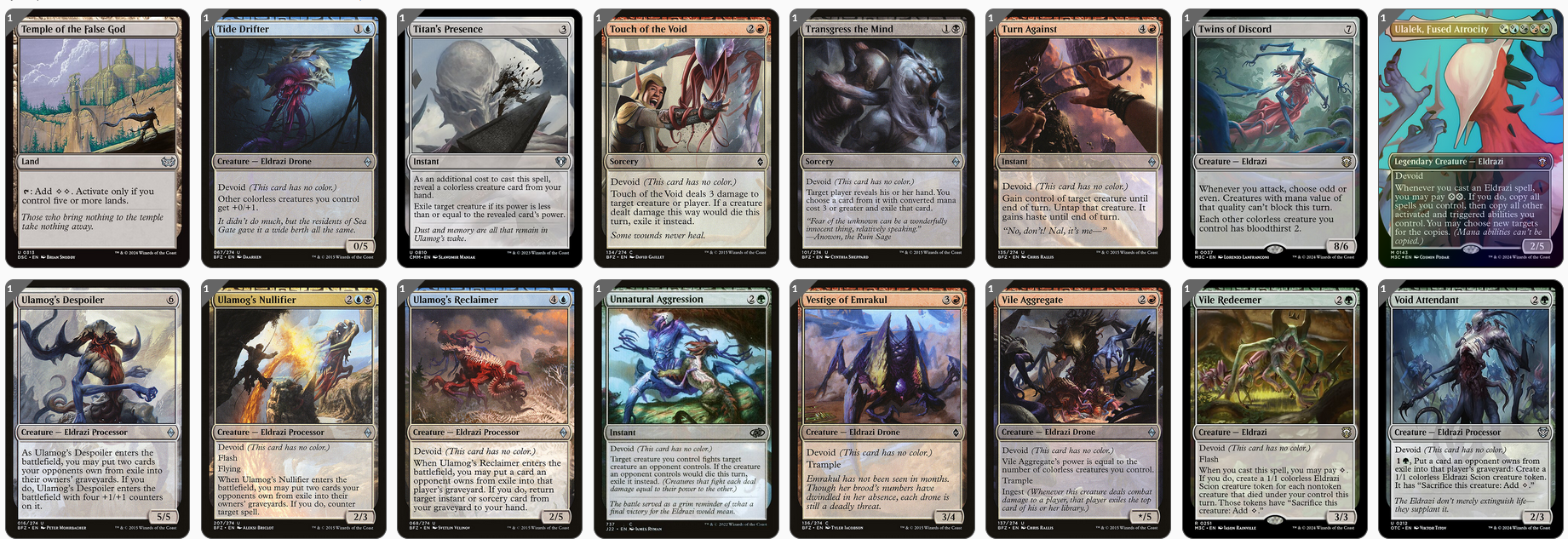 MTG Magic the Gathering Commander Deck - Azlask, the Swelling Scourge (Eldrazi Domination)
